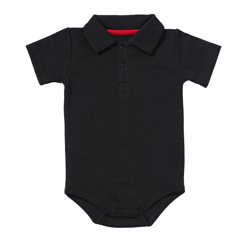 Korean Style Cotton Romper - Short Sleeve Summer Comfort with Concealed Buttons