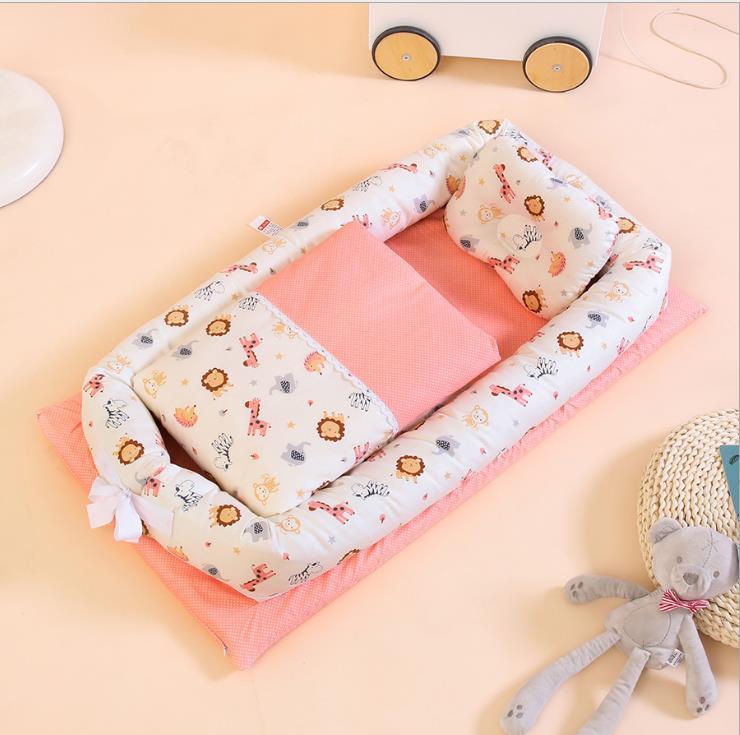 Portable Baby Crib - Complete Sleep Solution with Removable Bedding