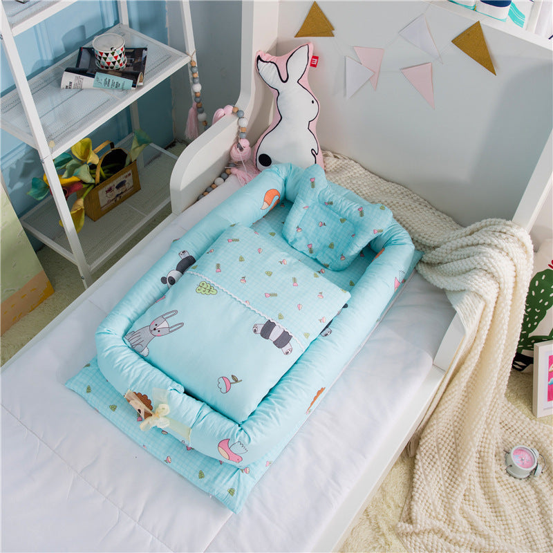 Portable Baby Crib - Complete Sleep Solution with Removable Bedding