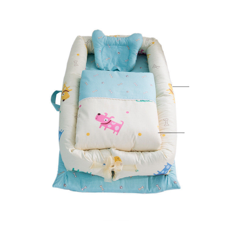 Portable Baby Crib - Complete Sleep Solution with Removable Bedding