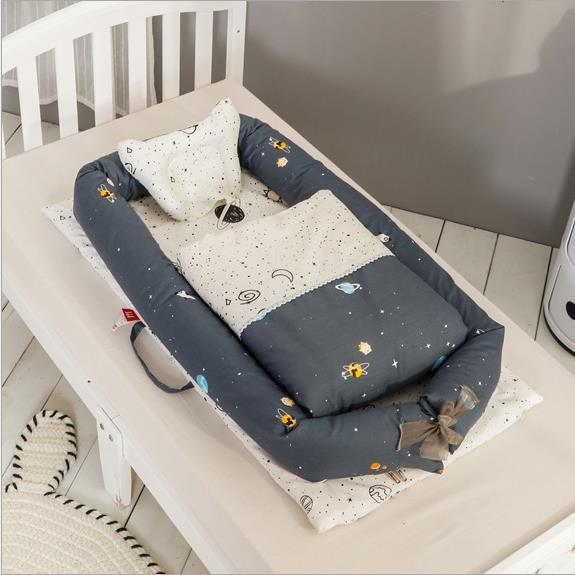 Portable Baby Crib - Complete Sleep Solution with Removable Bedding