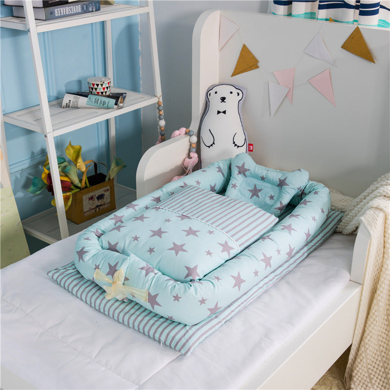 Portable Baby Crib - Complete Sleep Solution with Removable Bedding