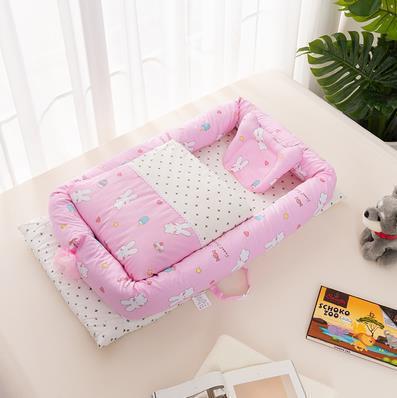 Portable Baby Crib - Complete Sleep Solution with Removable Bedding