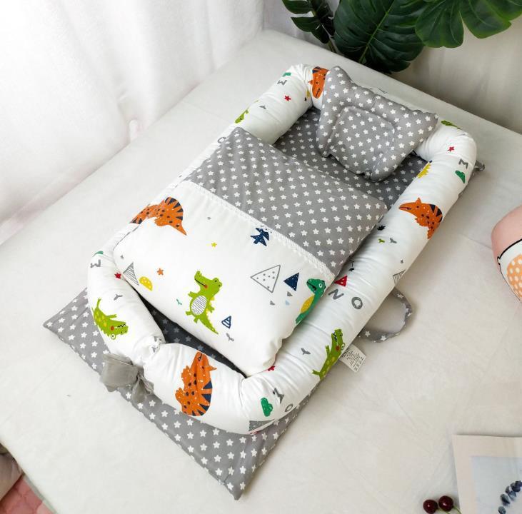 Portable Baby Crib - Complete Sleep Solution with Removable Bedding