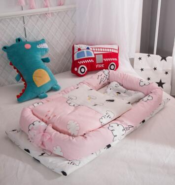 Portable Baby Crib - Complete Sleep Solution with Removable Bedding
