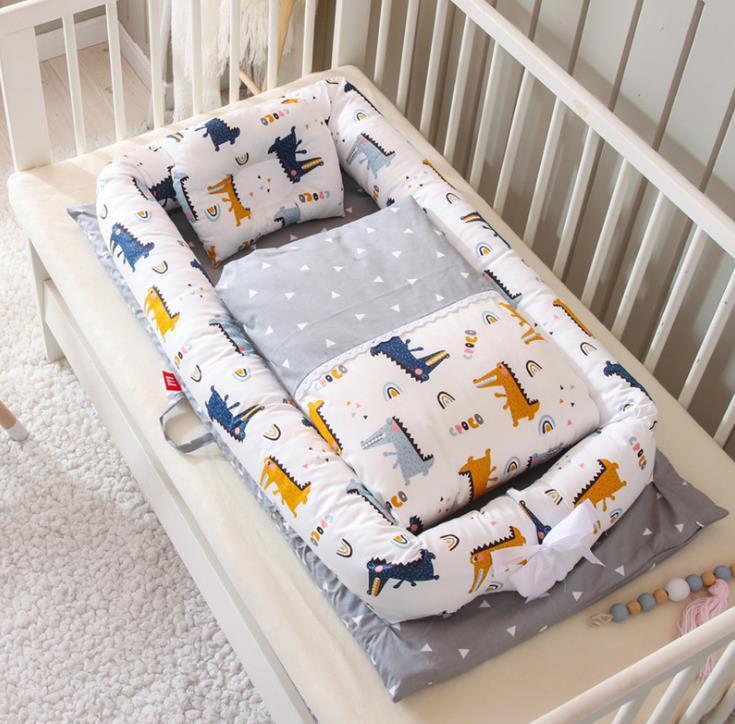 Portable Baby Crib - Complete Sleep Solution with Removable Bedding