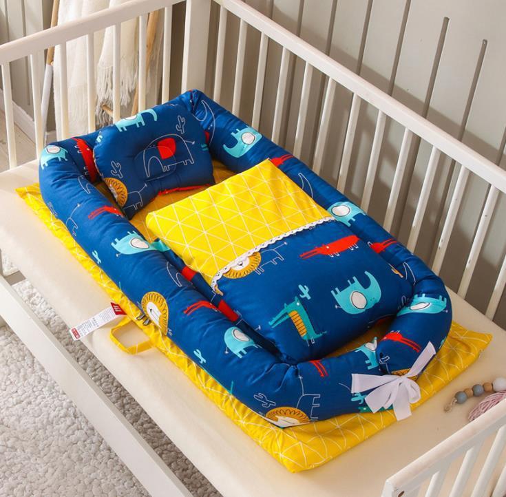 Portable Baby Crib - Complete Sleep Solution with Removable Bedding