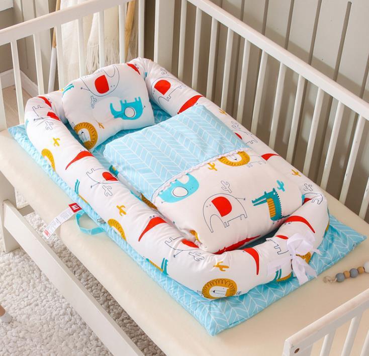 Portable Baby Crib - Complete Sleep Solution with Removable Bedding