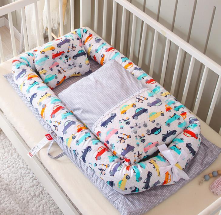 Portable Baby Crib - Complete Sleep Solution with Removable Bedding