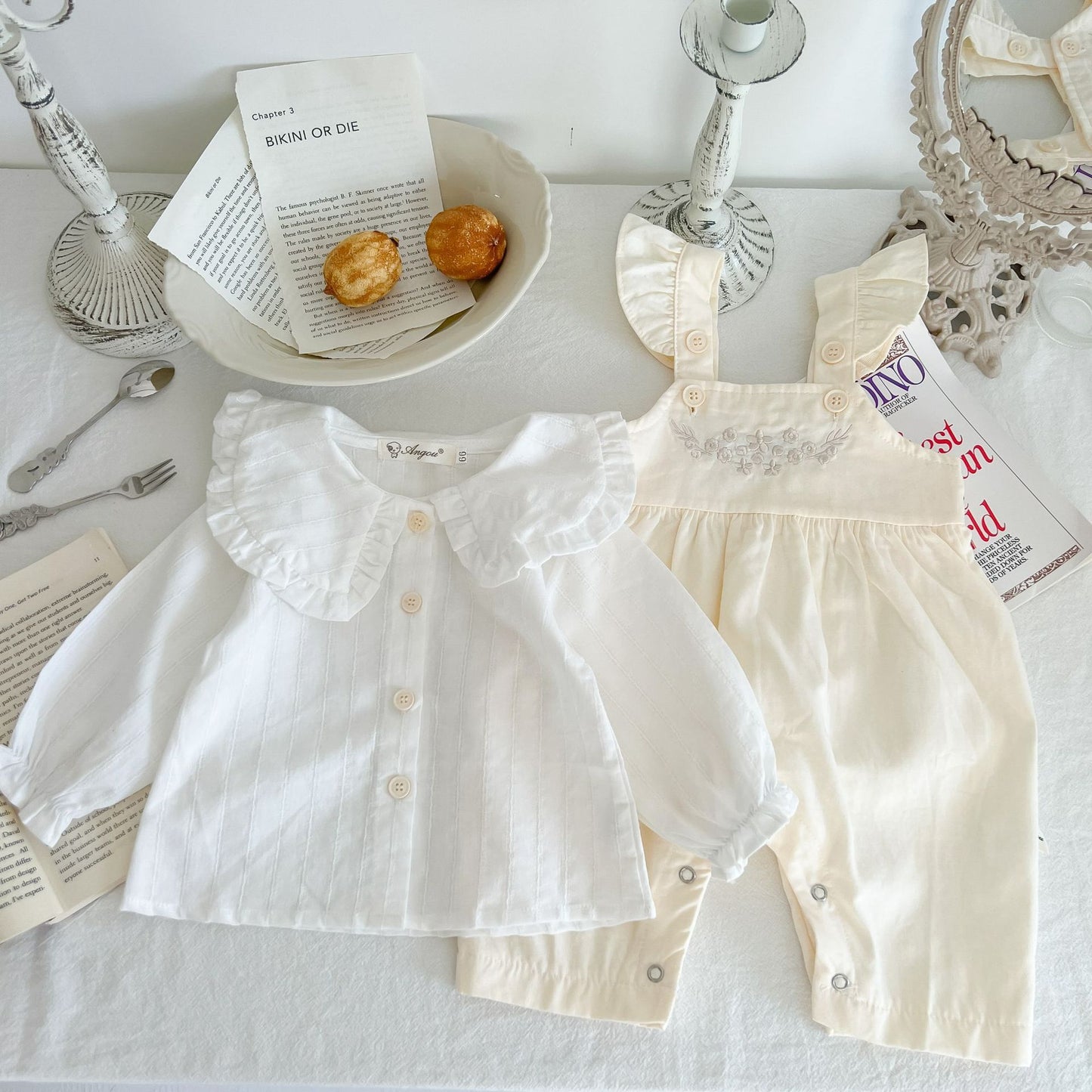 Sweet Suspender Set - Cotton Comfort with Charming Overall Style for Little Girls