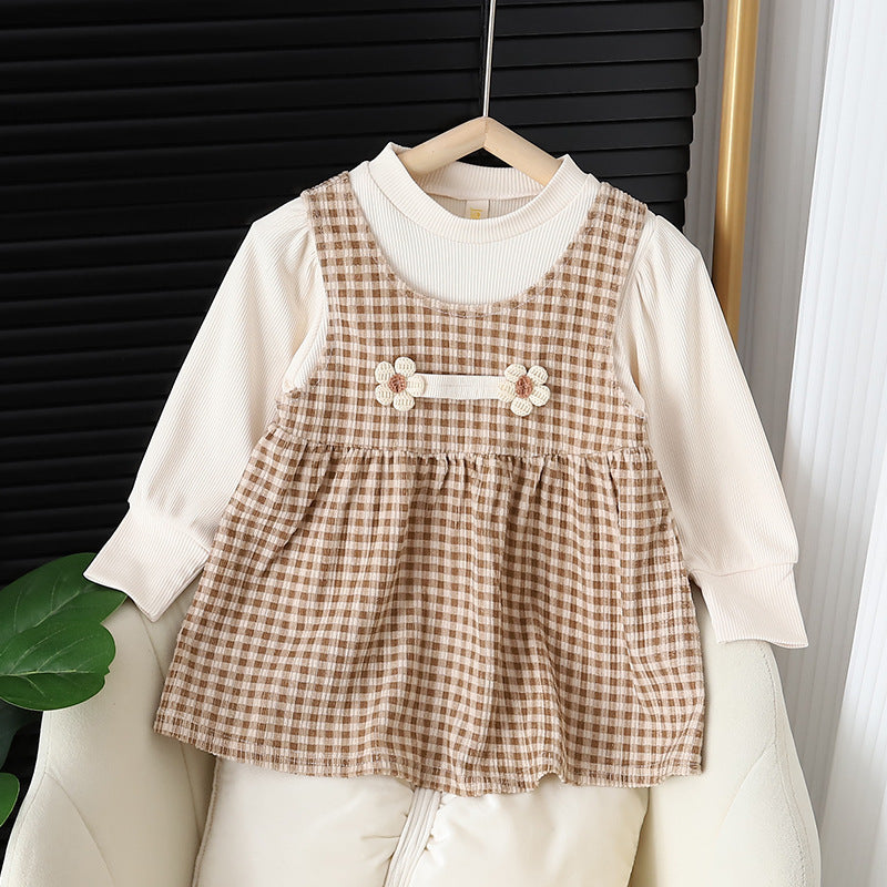 Korean-Style Plaid Suit Set
