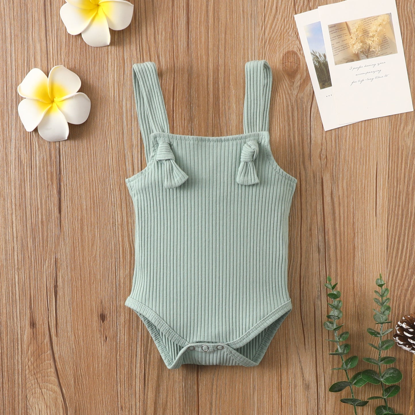 Cotton Hollow Stripe Romper - Breezy Summer Comfort for Little Girls