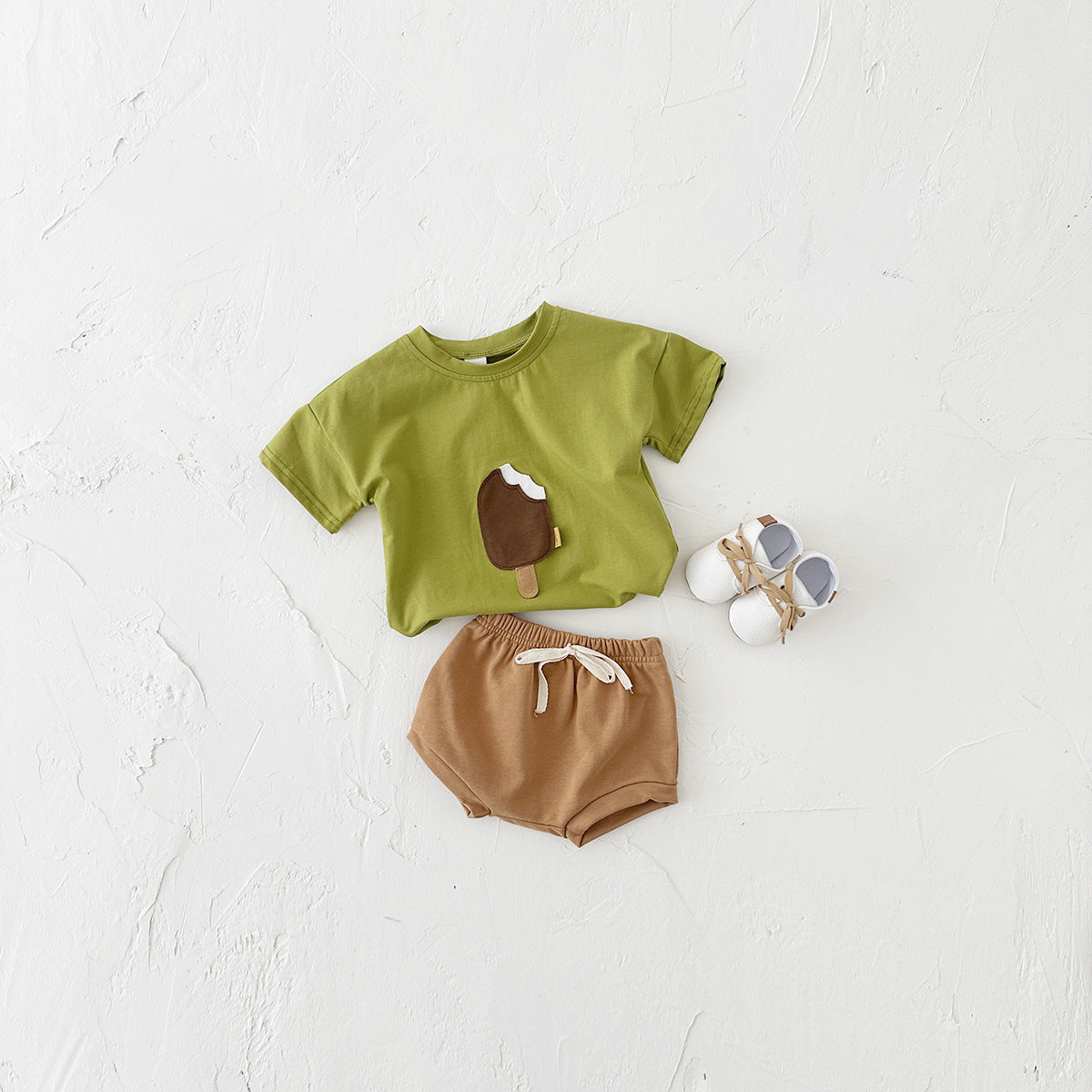 Ice Cream Dreams Set - Korean Style Summer Outfit for Little Ones