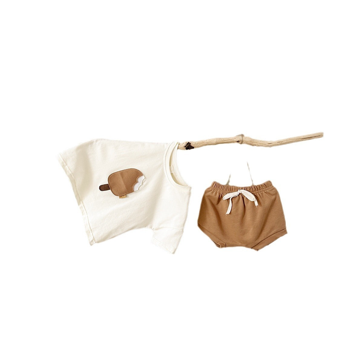 Ice Cream Dreams Set - Korean Style Summer Outfit for Little Ones