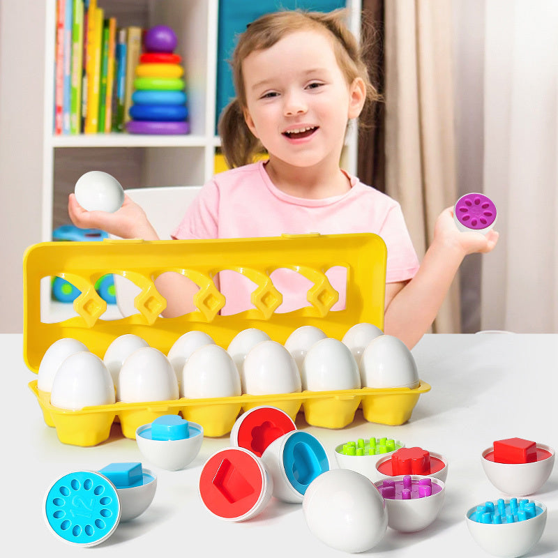 Smart Learning Eggs - Educational Shape & Color Matching Set