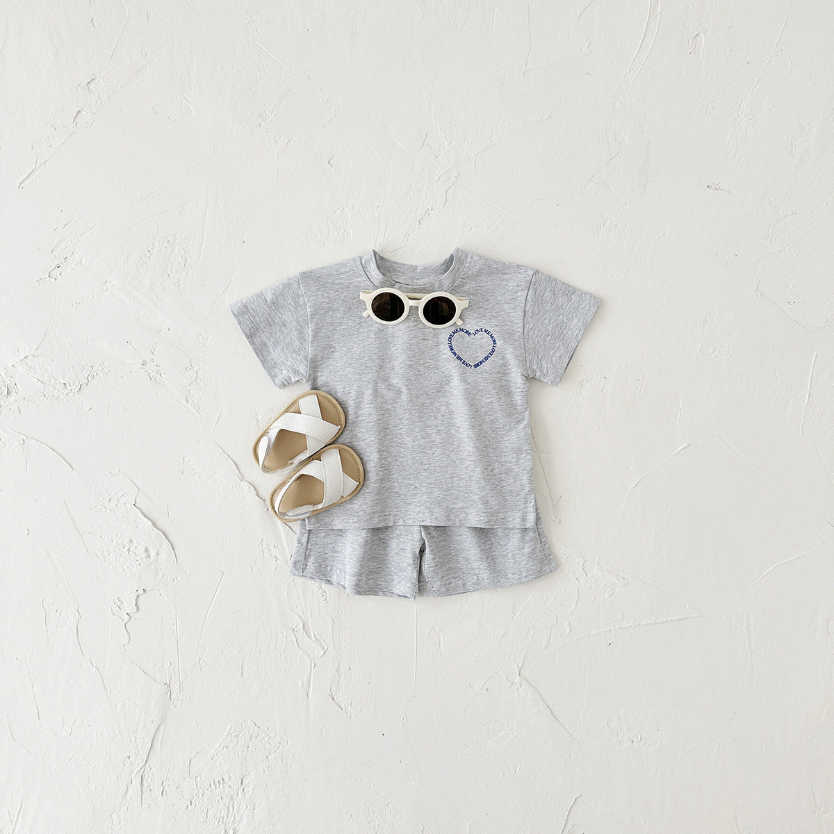 Active Plaid Set - Korean Style Summer Outfit for Little Movers