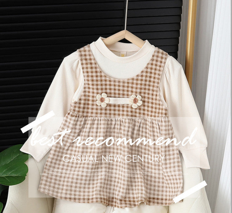 Korean-Style Plaid Suit Set
