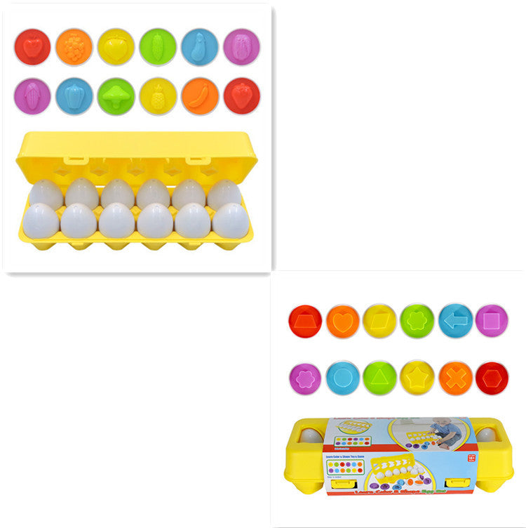 Smart Learning Eggs - Educational Shape & Color Matching Set