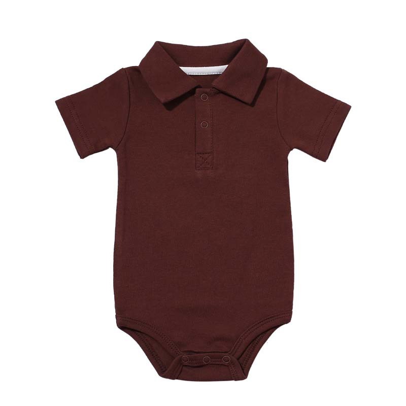 Korean Style Cotton Romper - Short Sleeve Summer Comfort with Concealed Buttons