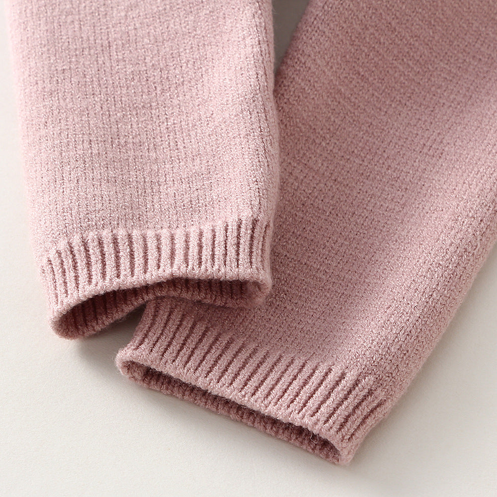 Candy Sweet Knitted Set - European Style Sweater & Pants for Little Girls