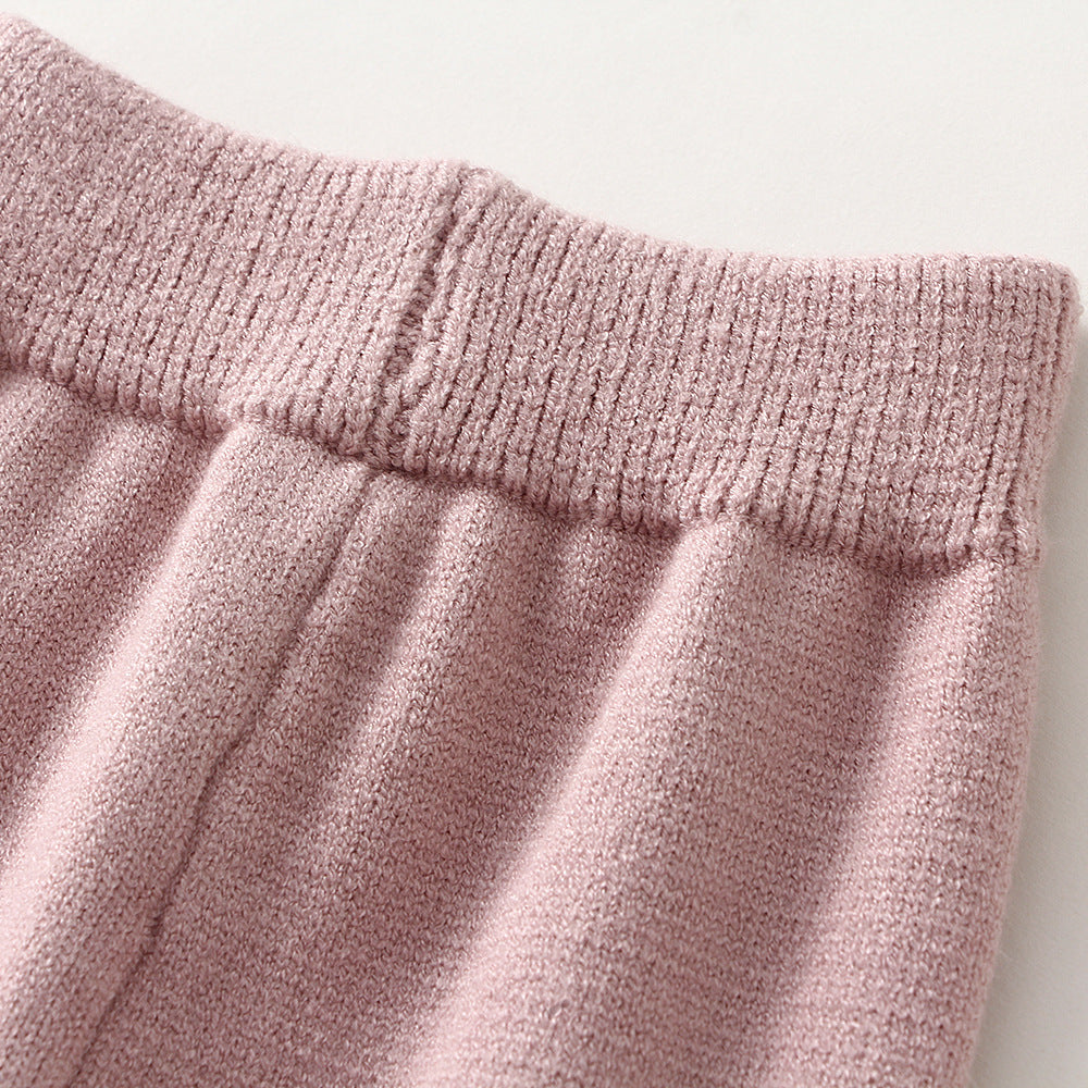 Candy Sweet Knitted Set - European Style Sweater & Pants for Little Girls