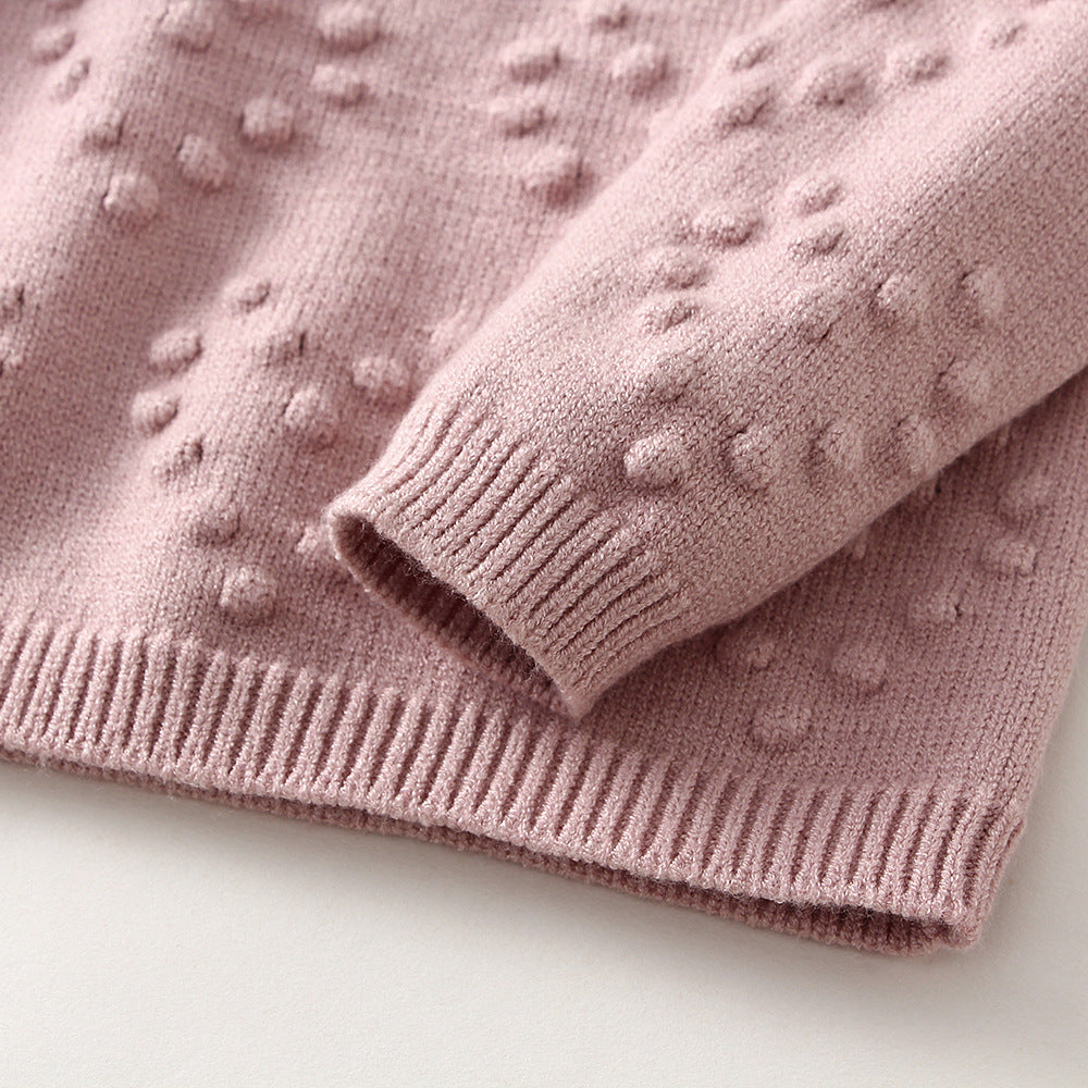 Candy Sweet Knitted Set - European Style Sweater & Pants for Little Girls