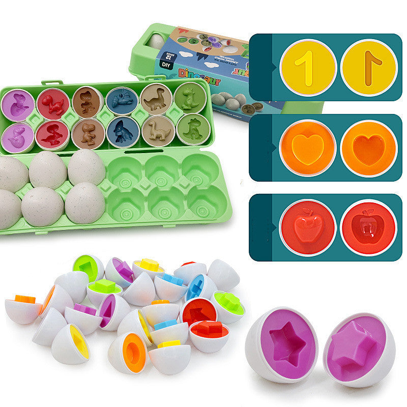Smart Learning Eggs - Educational Shape & Color Matching Set