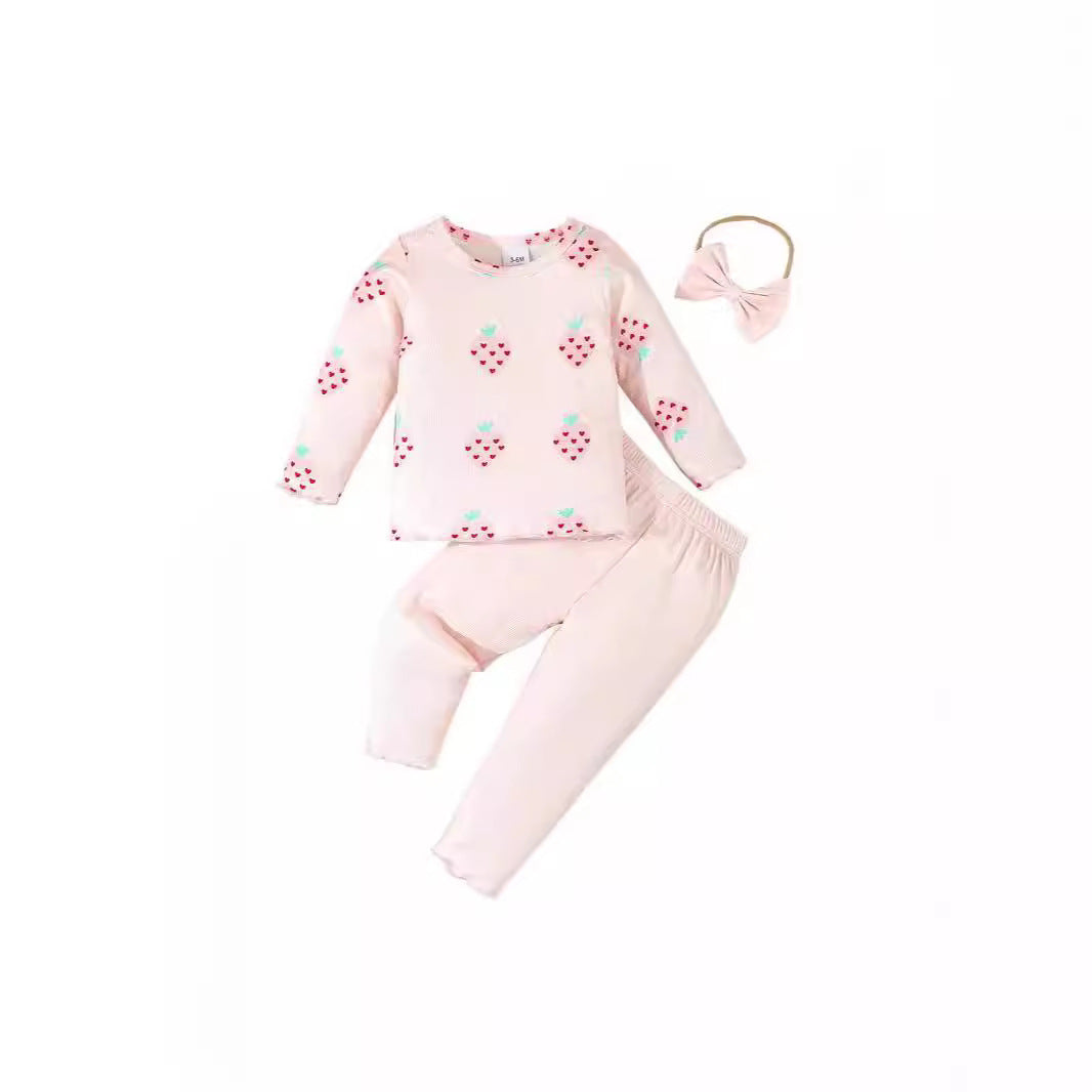 Complete Baby 3-Piece Set - Pullover Top, Pants & Hat Combo