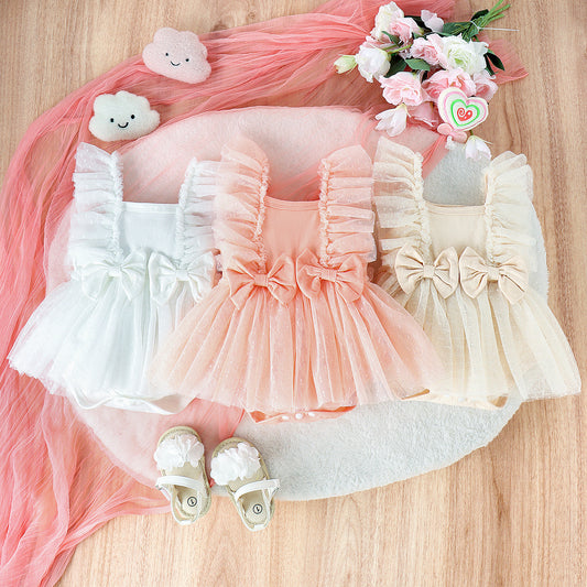 Sweet Triangle Jumpsuit - Sleeveless Summer Romper for Baby Girls