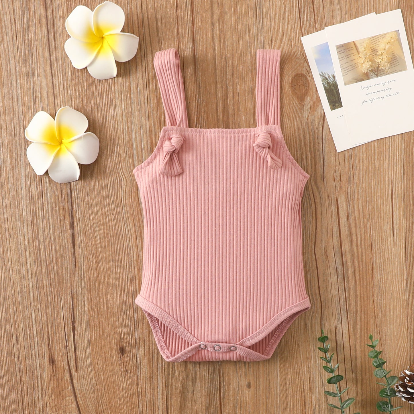 Cotton Hollow Stripe Romper - Breezy Summer Comfort for Little Girls