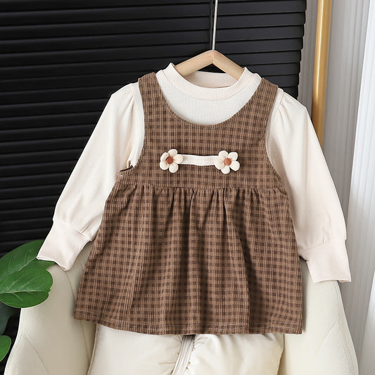Korean-Style Plaid Suit Set