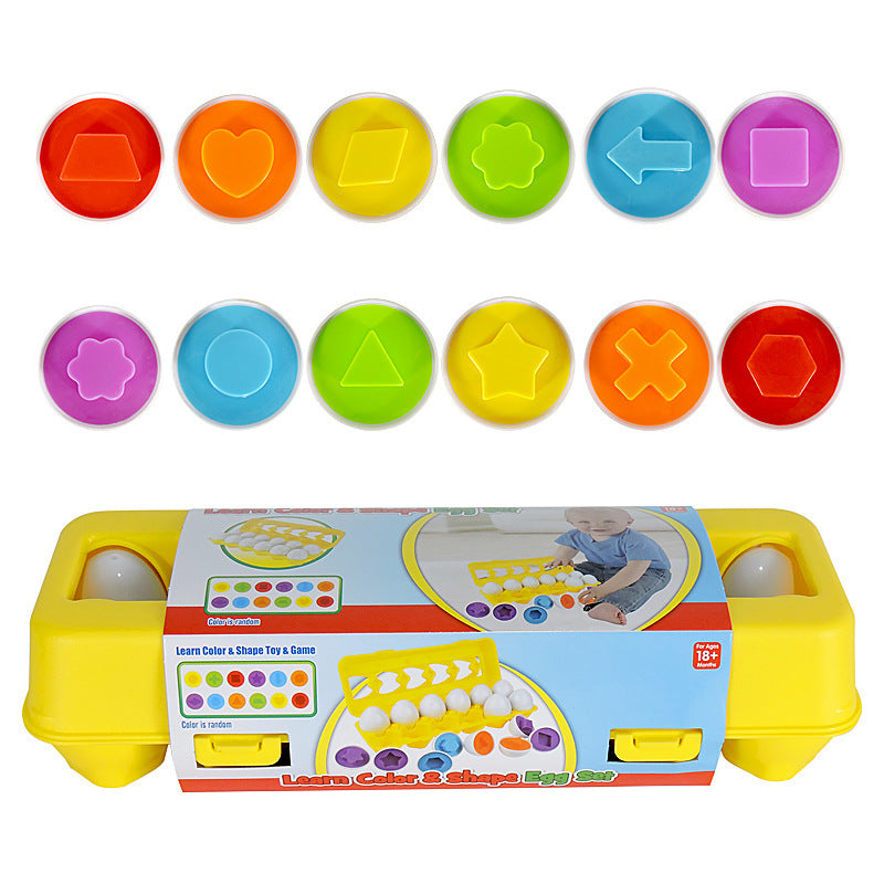 Smart Learning Eggs - Educational Shape & Color Matching Set