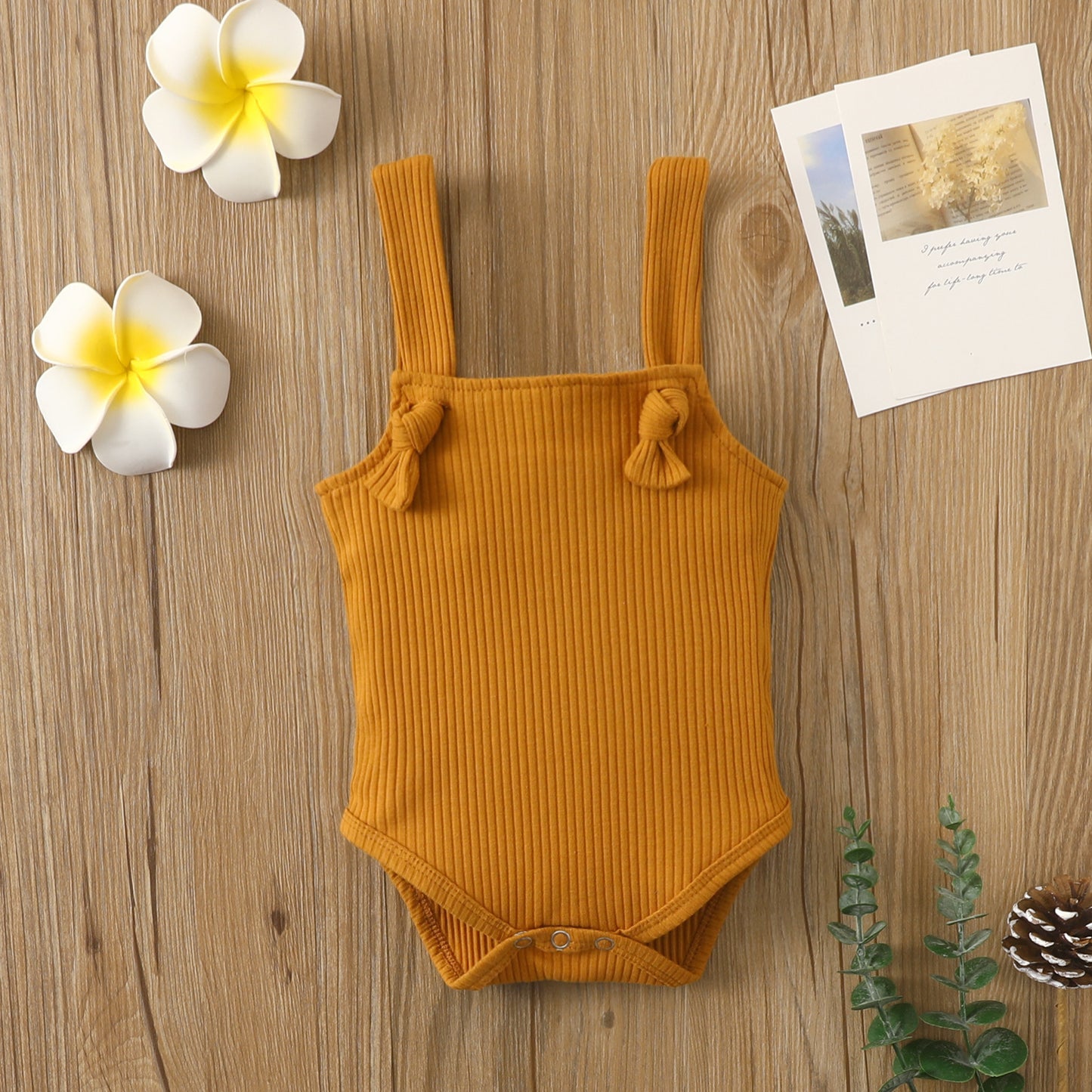 Cotton Hollow Stripe Romper - Breezy Summer Comfort for Little Girls